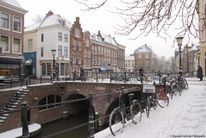 Maartensbrug Oudegracht met sneeuw - Utrecht