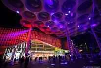 Lichtshow stationsplein ingang Hoog Catharijne - Utrecht